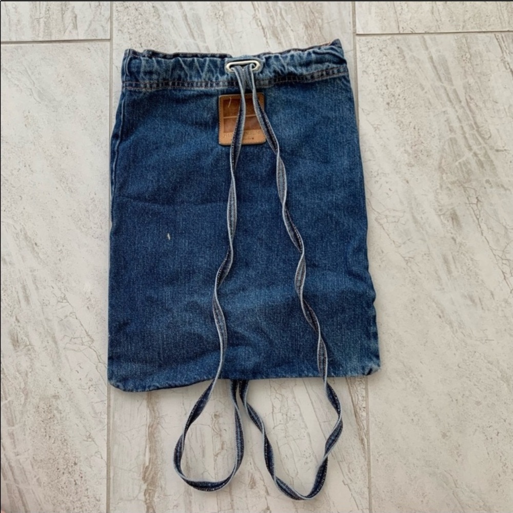 🔥 Vintage Denim YSL drawstring Backpack - Picture 3 of 8